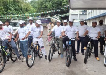 राष्ट्रीय खेल दिवस के अवसर पर सन्डे ऑन साइकिल रैली का किया गया आयोजन