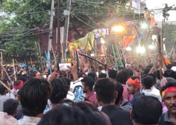 बड़हरिया का सुप्रसिद्ध महावीरी अखड़ा मेला शांति पूर्ण हुआ संपन्न