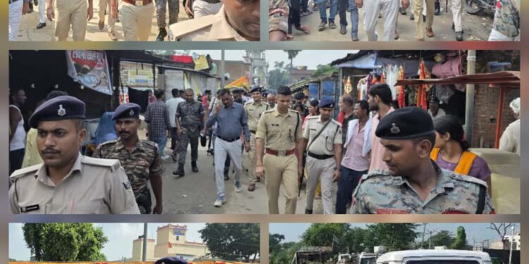 गोपालगंज :- दुर्गा पूजा को लेकर जिलाधिकारी और पुलिस अधीक्षक ने किया निरीक्षण।