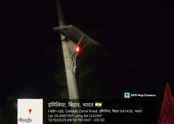 डूमर नरेंद्र पंचायत में सोलर लाइट योजना फेल, एक साल में आधी लाइटें बंद