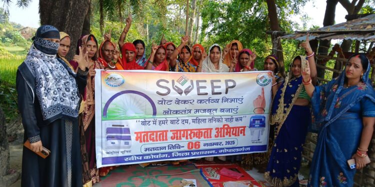 बरौली में जीविका दीदियों ने निकाली मतदाता जागरूकता रैली