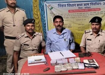 कटिहार में वाहन जांच के दौरान ₹2.87 लाख बरामद:आदर्श आचार संहिता के तहत कार्रवाई, आरोपी से पूछताछ जारी