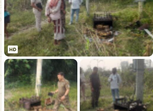 जगदीशपुर में ट्रांसफार्मर क्षतिग्रस्त कर की तेल चोरी