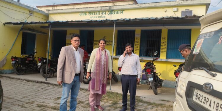 जिला लोक शिकायत निवारण पदाधिकारी ने किया आरटीपीएस काउंटर का निरीक्षण