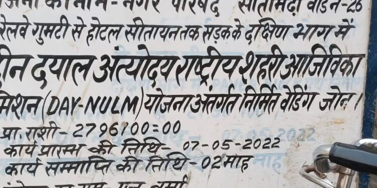 वेंडिंग जोन पर 89 लाख से अधिक खर्च, फिर भी सवालों के घेरे में नगर निगम सीतामढ़ी की कार्यशैली
