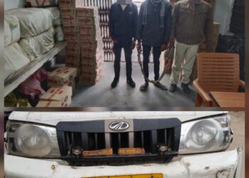 गोपालगंज पुलिस की बड़ी कार्रवाई, 863 लीटर शराब के साथ पिकअप जप्त, दो तस्कर गिरफ्तार।