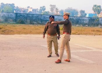 थावे दुर्गा मंदिर में उप मुख्यमंत्री की पूजा अर्चना को लेकर सुरक्षा व्यवस्था का लिया गया जायजा