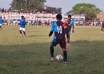 विदेशी खिलाड़ियों के स्टार पावर पर भारी पड़ा देसी खिलाड़ियों का दम.गढ़वाल उत्तराखंड को 5-2 से रौंद कर सेमीफाइनल में पहुंचा रांची झारखंड.