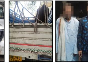 गुप्त सूचना पर पुलिस की बड़ी कार्रवाई: 3 पशु तस्कर गिरफ्तार, पिकअप वाहन सहित मवेशी बरामद
