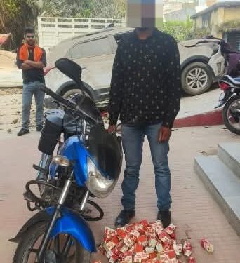 15.12 लीटर विदेशी शराब बरामद, एक आरोपी गिरफ्तार