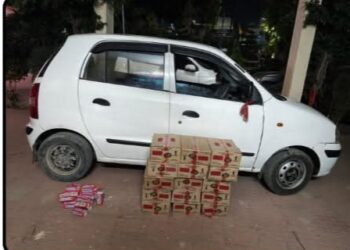 कटेया में शराब तस्करी पर बड़ा वार: 140.6 लीटर देसी शराब बरामद, कार जब्त