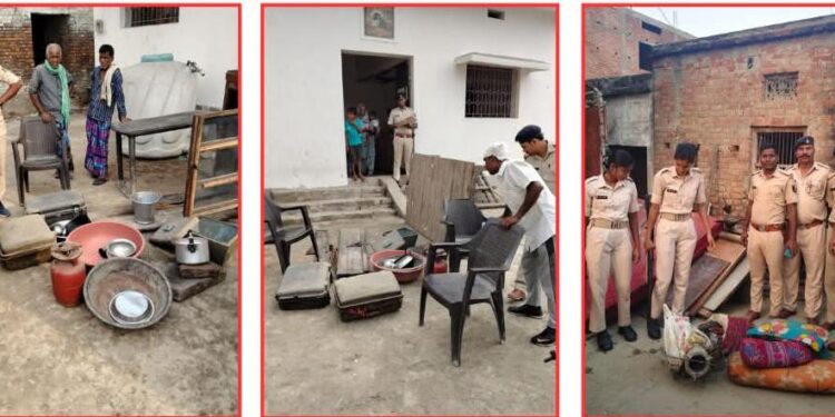 लंबे समय से फरार अभियुक्तों के खिलाफ चलाया गया सघन कुर्की अभियान।