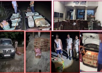 गोपालगंज पुलिस की अवैध शराब माफियाओं पर बड़ी कार्रवाई: एक ही दिन में 1,283.4 लीटर शराब बरामद, कई वाहन और नाव जब्त।