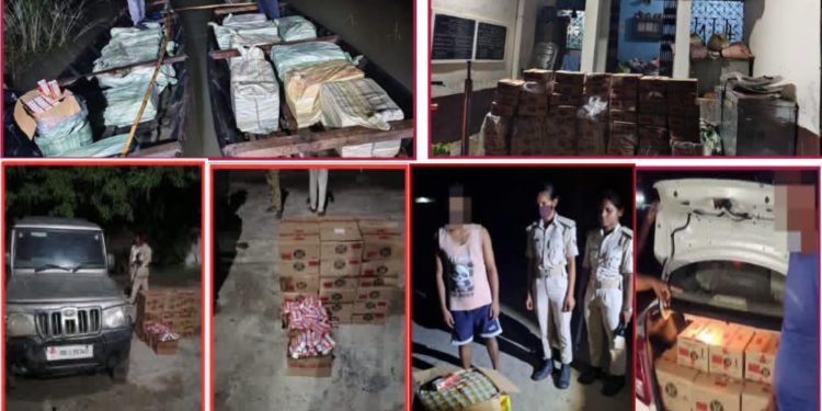 गोपालगंज पुलिस की अवैध शराब माफियाओं पर बड़ी कार्रवाई: एक ही दिन में 1,283.4 लीटर शराब बरामद, कई वाहन और नाव जब्त।
