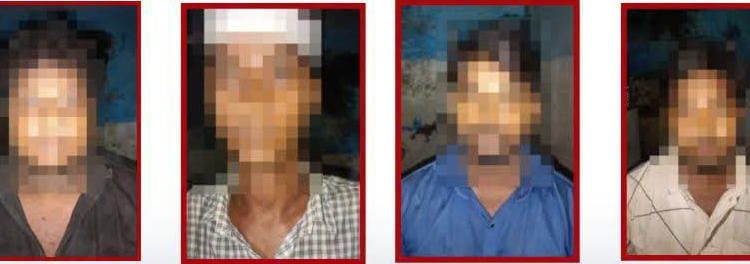 नगर थाना पुलिस की बड़ी कार्रवाई: हत्या के प्रयास के चार आरोपित गिरफ्तार